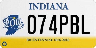 IN license plate 074PBL