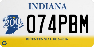 IN license plate 074PBM