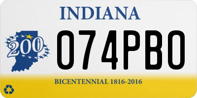 IN license plate 074PBO
