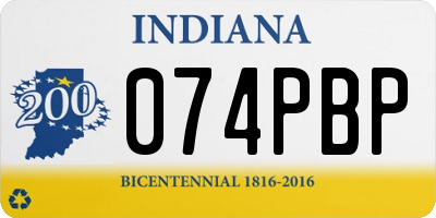 IN license plate 074PBP