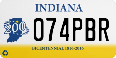 IN license plate 074PBR