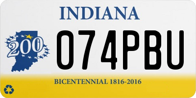 IN license plate 074PBU