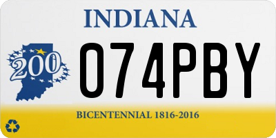 IN license plate 074PBY