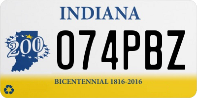 IN license plate 074PBZ