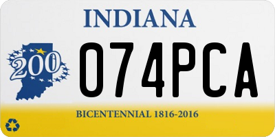 IN license plate 074PCA