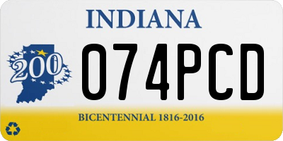IN license plate 074PCD
