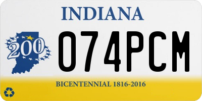IN license plate 074PCM