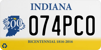 IN license plate 074PCO