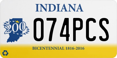 IN license plate 074PCS