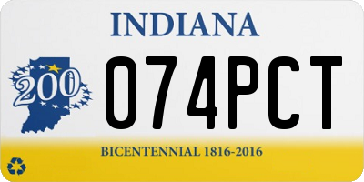 IN license plate 074PCT
