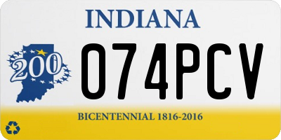 IN license plate 074PCV