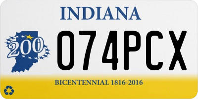 IN license plate 074PCX