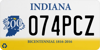 IN license plate 074PCZ
