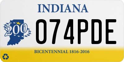 IN license plate 074PDE