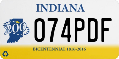 IN license plate 074PDF