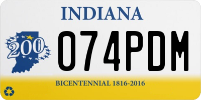 IN license plate 074PDM
