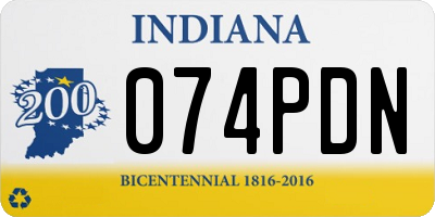IN license plate 074PDN