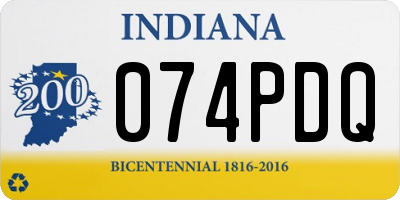 IN license plate 074PDQ