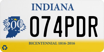 IN license plate 074PDR