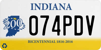 IN license plate 074PDV