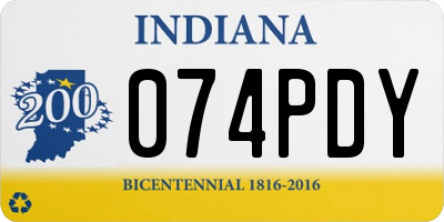 IN license plate 074PDY
