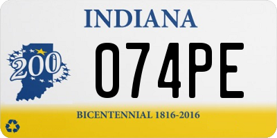 IN license plate 074PE