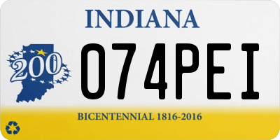 IN license plate 074PEI