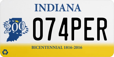 IN license plate 074PER