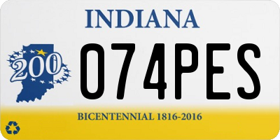 IN license plate 074PES