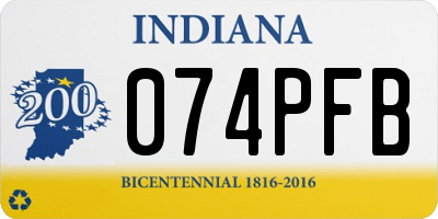 IN license plate 074PFB