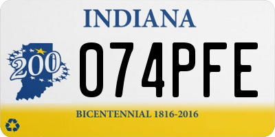 IN license plate 074PFE
