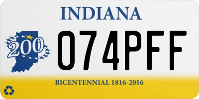 IN license plate 074PFF