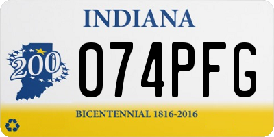 IN license plate 074PFG