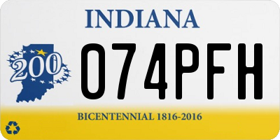 IN license plate 074PFH