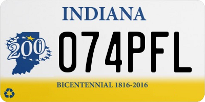 IN license plate 074PFL