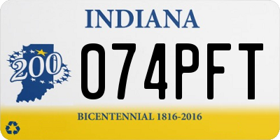 IN license plate 074PFT