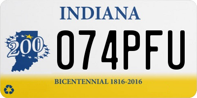 IN license plate 074PFU