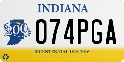 IN license plate 074PGA