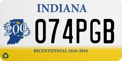 IN license plate 074PGB