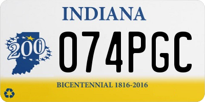 IN license plate 074PGC