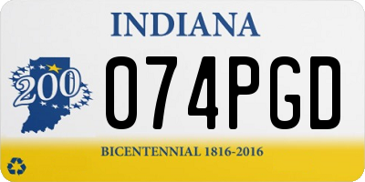IN license plate 074PGD
