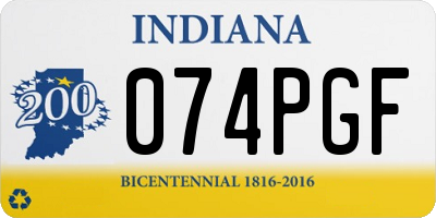 IN license plate 074PGF