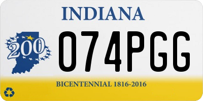 IN license plate 074PGG