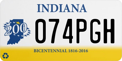IN license plate 074PGH