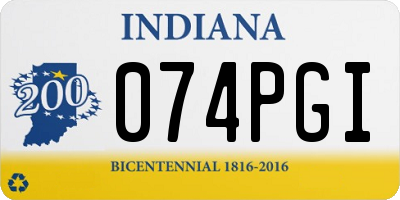 IN license plate 074PGI