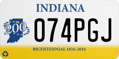 IN license plate 074PGJ