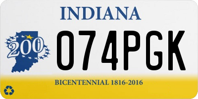 IN license plate 074PGK