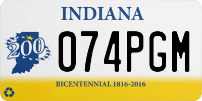 IN license plate 074PGM