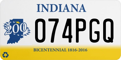 IN license plate 074PGQ
