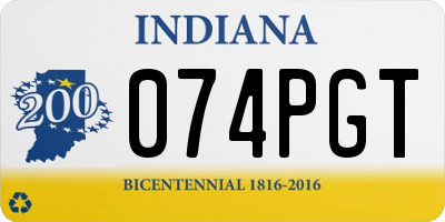 IN license plate 074PGT